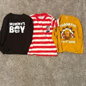 The Children's Place Long Sleeve Tees - Black, Red, Yellow